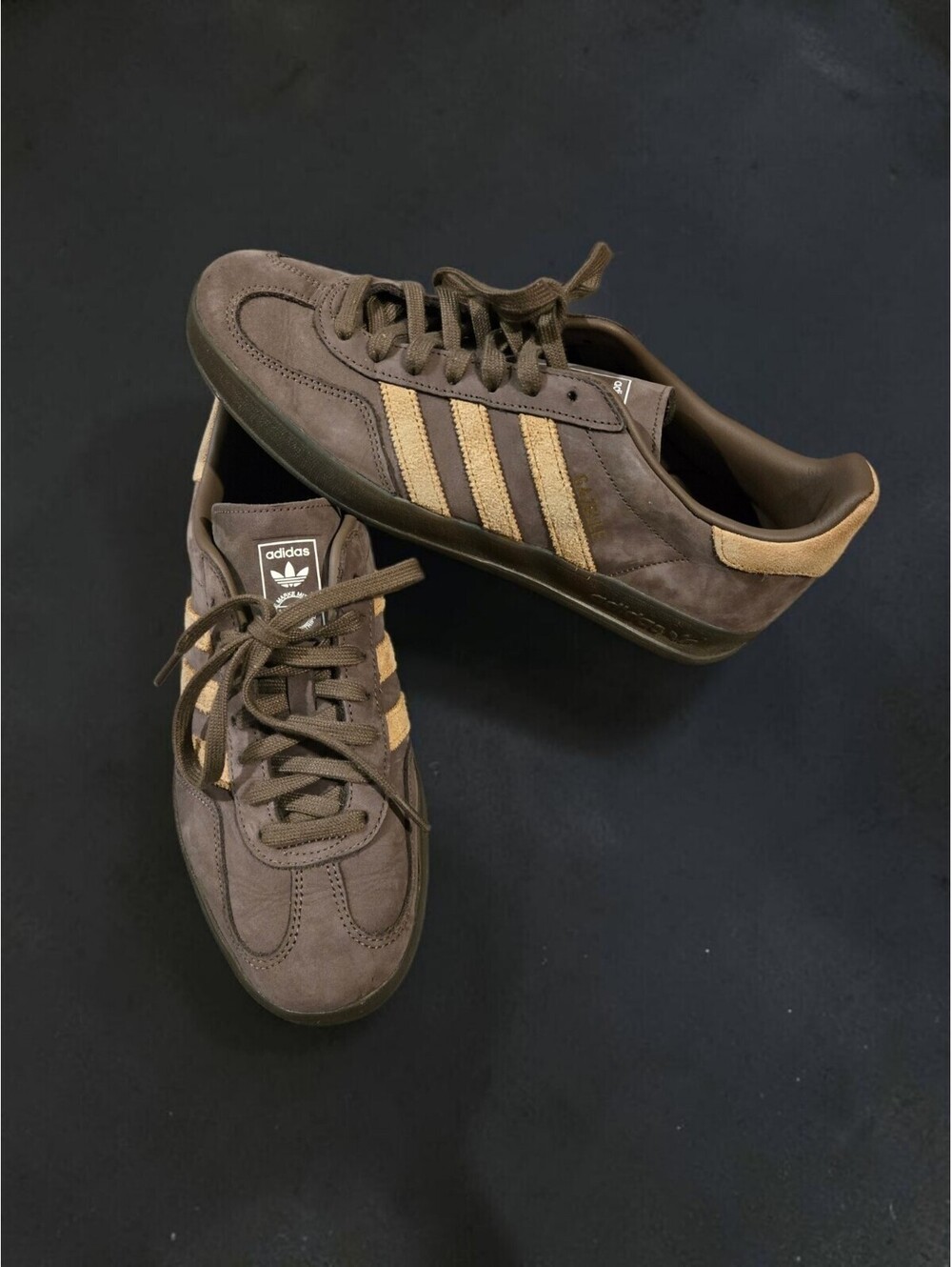 adidas Gazelle Indoor Cargo Brown JQ8386 Men's 10 Excellent Condition